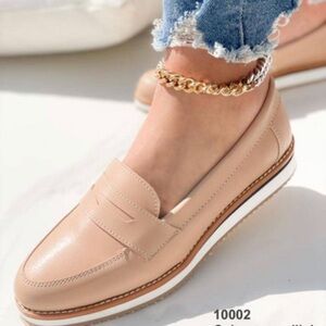 Naturaliser Adiline Warm Tan Leather Comfy New Business Casual Formal Loafer Sz8